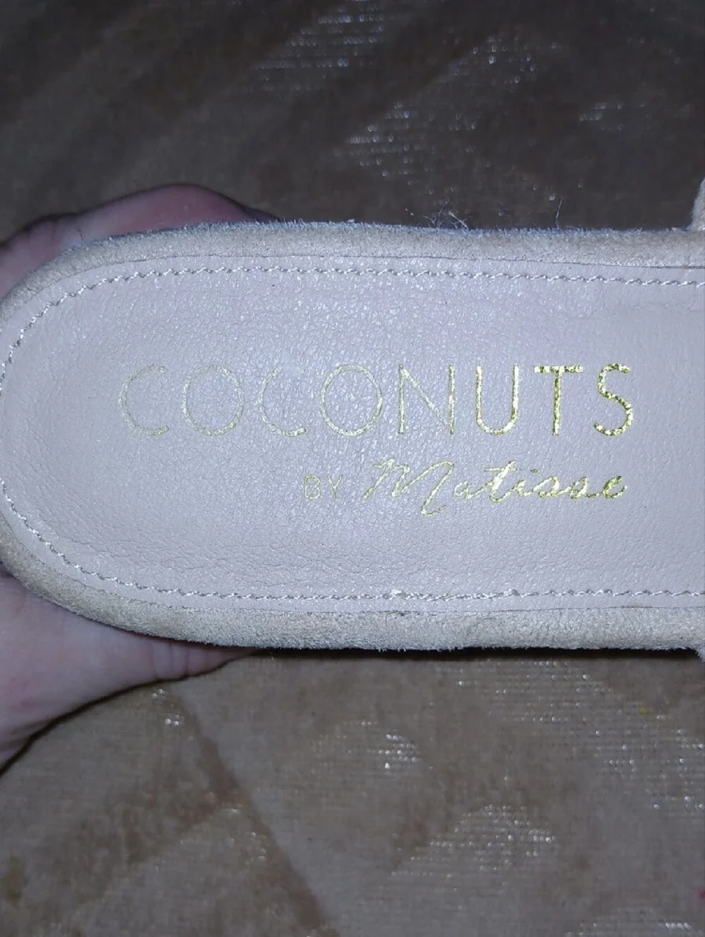 Coconuts by Matisse Light Cream Sandy Espadrille Platform Slide Sz: 8